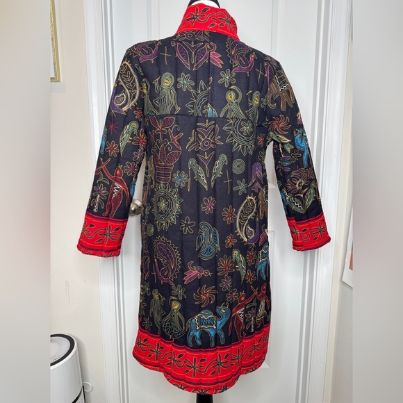 Women's Cotton Lightweight Frog Closure Button Down Trench Coat - Picture 6 of 9